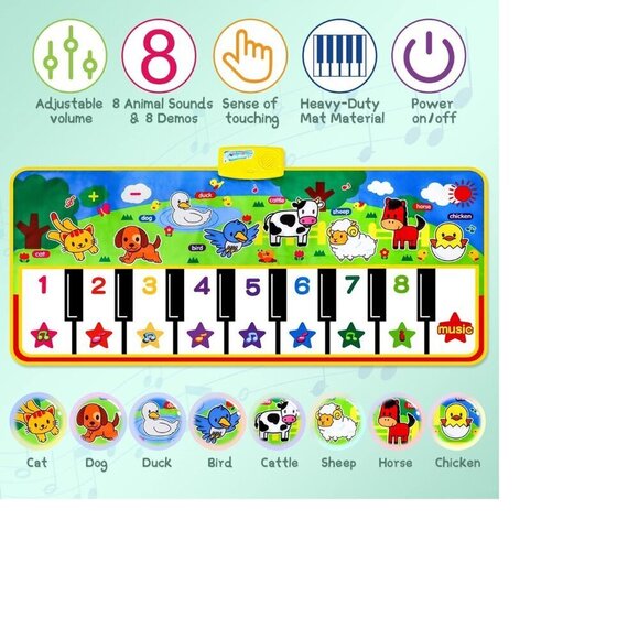 M SANMERSEN Musical Piano Mat - Picture 1 of 8